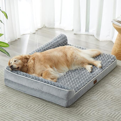 BFPETHOME Orthopedic Dog Beds for Large Dogs-Waterproof Sofa Pet Bed with Removable Washable Cover, Big Dog Bed with Waterproof Lining and Nonskid Bottom,Pet Bed for Large Dogs