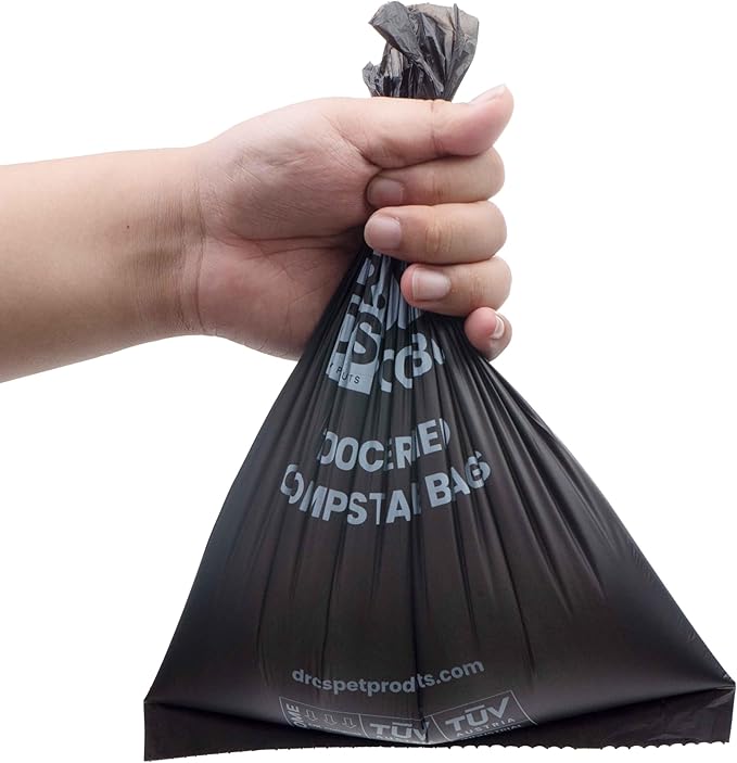 100% Certified Compostable Dog Poop Bags - Dr. C's Premium Dog Poop Bags - 270 Bags / 18 Rolls, Extra thick, Leak Proof, Unscented, Plant Based and Earth Friendly