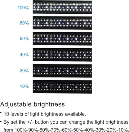 WaterRebirth Aquarium LED Light Fish Tank Light (20-26”)