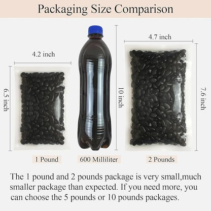 Black Pebbles - 3/8 inch Small Stones for Indoor Plants, Succulents, Aquariums & Landscaping