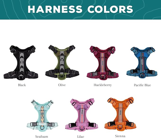 Wilderdog Lightweight Dog Harness with Reflective Straps - Large - Black