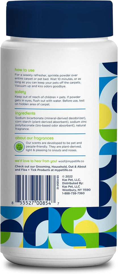 Pet Life Unlimited Carpet Refresher & Deodorizer Powder - Pet Safe, Plant Based Juniper Leaf Scent, Made in USA - 16oz (Pack of 1)
