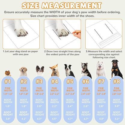 Dog Shoes for Medium Large Size Dogs, Breathable Dog Shoe for Hot Pavement, Dog Booties and Paw Protectors to Prevent Licking, Anti-Slip Dog Boots with Reflective for Summer, Hiking, Snow (Size 1)
