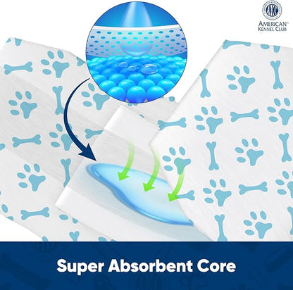 American Kennel Club Male Dog Wrap, Disposable Diapers with Wetness Indicator, X-Small, 50 Count