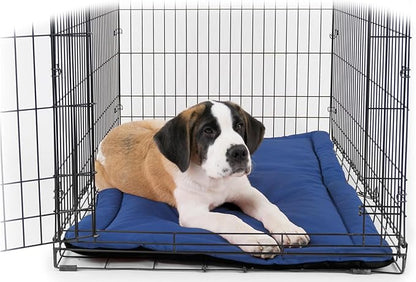 K9 Ballistics Tough Ripstop Dog Crate Pad - Durable & Machine Washable with Non-Skid Bottom and 120-Day Warranty, Fits 24" Wire Crates - X-Small, Blue Quartz