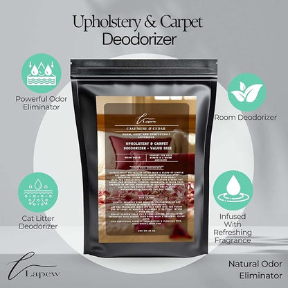 Cashmere Cedar Carpet Freshener Powder Refill 36 oz | Powerful Odor Eliminator for Home | Upholstery Deodorizer | Carpet Deodorizer | Pet Urine | Cat Litter Box