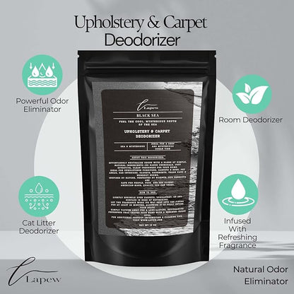 Black Sea Carpet Freshener Powder: Powerful Odor Eliminator for Home, Upholstery Deodorizer, Carpet Deodorizer, Pet Urine, Cat Litter Box - Black Sea Fragrance.