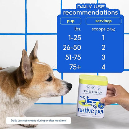 Native Pet Pack Leaders Bundle - Daily Dog Multivitamin (7 oz.) & Omega Oil for Dogs (8 oz.) - Omega 3 Fish Oil for Healthy Skin, Shiny Coat, & Strong Joints & Daily Multivitamin for Dogs