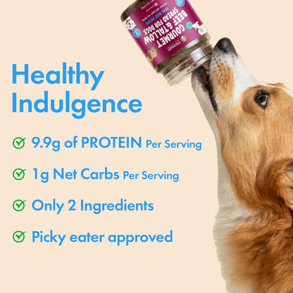 Beef & Beef Tallow Dog Meat Spread – High-Protein, Low-Carb Keto Treat | 12oz Jar