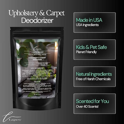 Stress Relief Carpet Freshener Powder: Powerful Odor Eliminator for Home, Upholstery Deodorizer, Carpet Deodorizer, Pet Urine, Cat Litter Box - Stress Relief Fragrance
