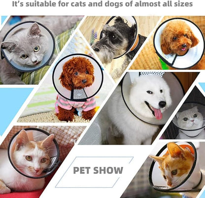 Plastic Pet Recovery Collars & Cones for Dogs and Cats After Surgery Adjustable Dog Neck Cone Surgical Elizabeth E-Collar Prevent Biting and Stop Licking Wound (XXS)