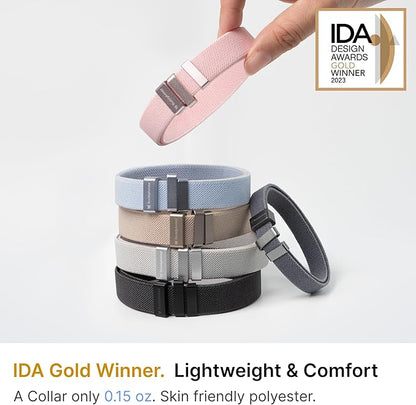 Safety Cat Collar Pro and Tag Set - U.S. IDA Gold Award, Elastic Release Cat Collar Charm Tag, Non Breakaway Cat Collar Adjustable with Charm for Kitten Small Large Cats (Midnight Black, S)