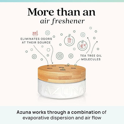Azuna All-Natural Odor Remover Gel Refill Pouch | Air Purifier with Tea Tree Oil | Plant-Based & Long Lasting | For Pet Odors, Smoke & Strong Odors | Amalfi Breeze, 24 oz.
