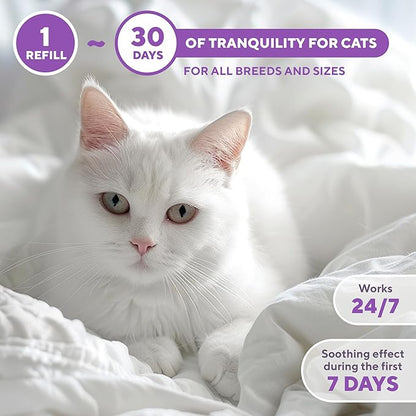Beloved Pets Cat Calming Diffuser & Pet Anti Anxiety Products - Feline Calm Pheromones Plug in & Cats Stress Relief Comfort Helps with Pee, New Zone, Aggression