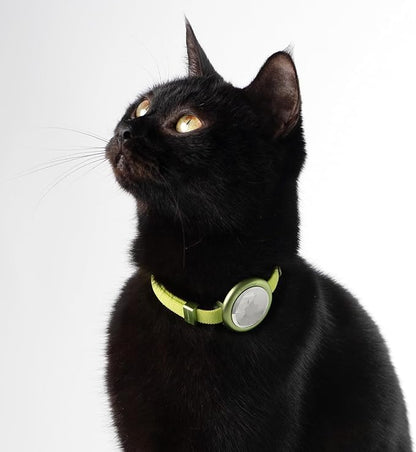 Safety Cat Collar Pro, Lightweight Elastic Release Non Breakaway Cat Collar Adjustable with Snap Fastener for Kitten All Small Large Cats, US IDA Gold Award (Olive, M 7.9-15.7")