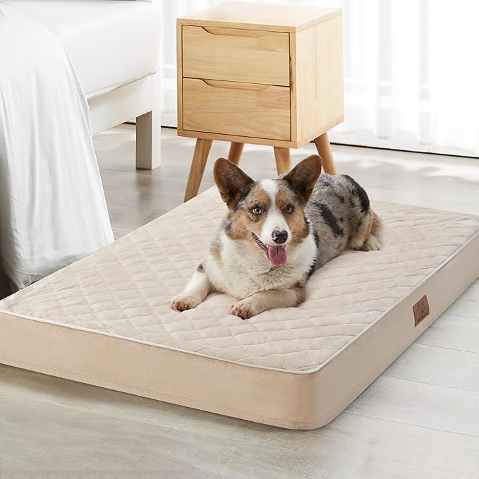 WNPETHOME Orthopedic XXL Dog Beds Large Sized Dog, Waterproof Extra Large Dogs Bed with Removable Washable Cover, Multi-Needle Quilting Dogs Crate Bed