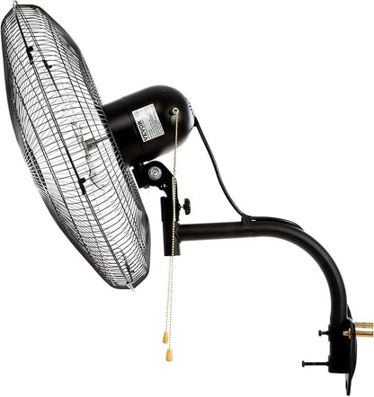 VEVOR Wall Mount Fan, 2 PCS 20 inch Oscillating, 3-speed High Velocity Max. 4000 CFM Industrial Wall Fan for Indoor, Commercial, Residential, Warehouse, Greenhouse, Workshop, Basement, Garage,Black