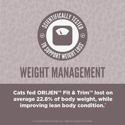 ORIJEN Fit & Trim Grain Free High Protein Premium Dry Cat Food 7lb Bag