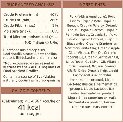 Primal Freeze Dried Raw Dog Food Nuggets, Pork, Complete & Balanced Meal, Also Use as Topper or Treat, Premium, Healthy, Grain Free, High Protein Raw Dog Food, 14 oz (Pack of 2)