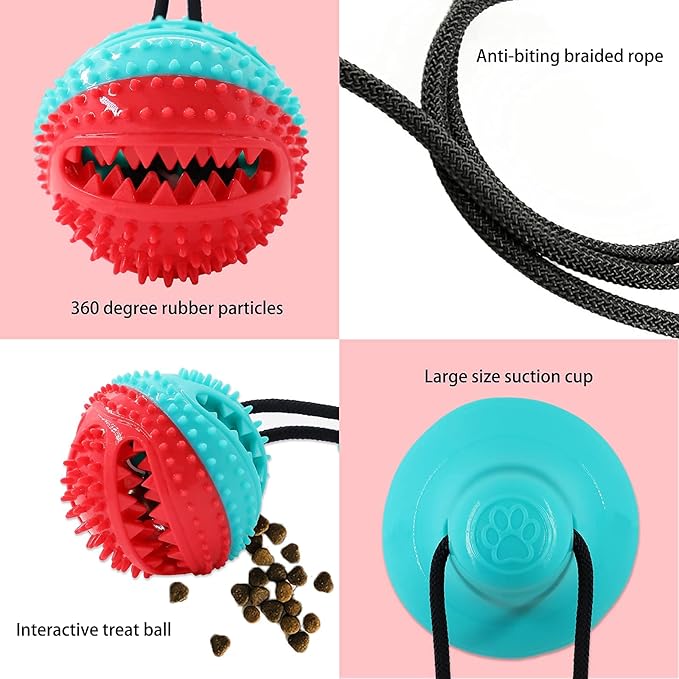 Blue Puppy Chew Toy Set – Teething Rope, Treat Dispensing Ball & Puzzle Toy for Small Dogs