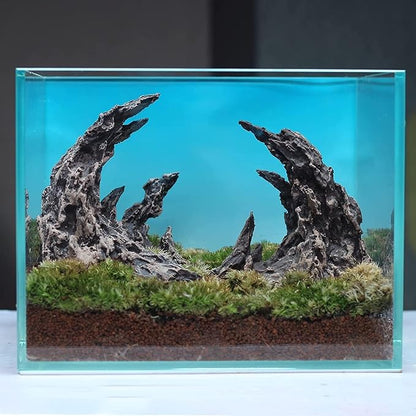 Novelsite Premium Large Sandstone Canyon Rock Formation - Lifelike Aquarium Decor for Fish Tank, 17" x 8.6" x 5" - Enhance Aquatic Landscape with Realistic Natural Look