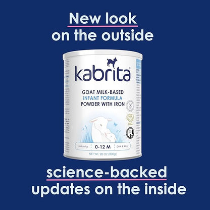 Kabrita Goat Milk-Based Infant Formula – 28oz – Pack of 2 – Natural, Gentle Baby Formula – European, Non-GMO – Ages 0-12 Months