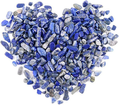 WAYBER 1 Lb/460g Deep Blue Lapis Lazuli Pebbles Irregular Decorative Stones Natural Crystal Rock Gravel for Aquarium/Fish Turtle Tank/Succulent Plants/Air Plants Decoration (Fill 0.9 Cup)