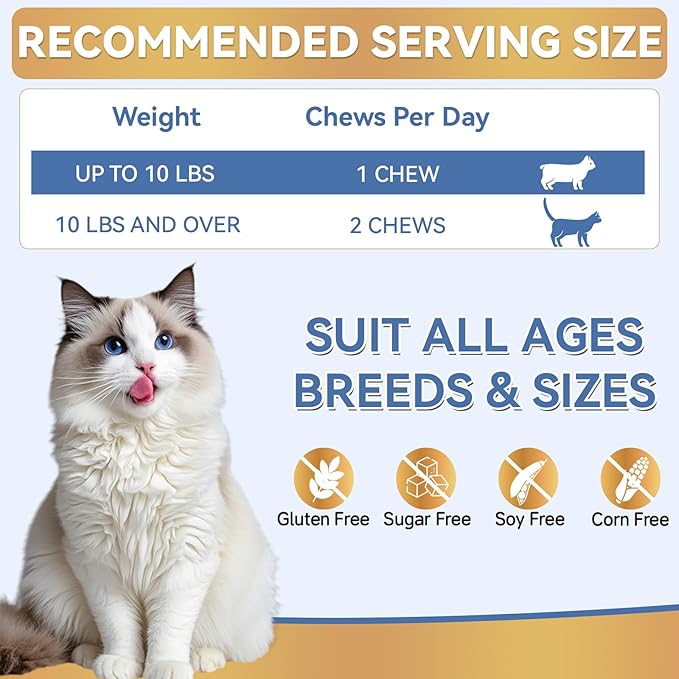 Flea and Tick Prevention for Cats, 200 Soft Chews for Fleas Treatment for Cats, Natural Cat Oral Flea Chewables Support Supplement, Flea and Tick Chews for All Breeds & Sizes