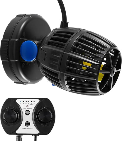 VEVOR Aquarium Wave Maker, 10W, 1057 GPH Quiet and Strong DC Powerhead, Adjustable Fish Tank Circulation Pump with Controller, Strong Magnetic Base, 360° Rotating Wavemaker, for Freshwater Saltwater
