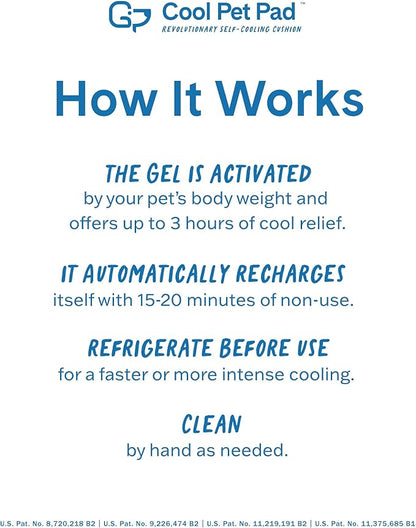 The Green Pet Shop Cool Pet Pad - Medium, Disney’s Stitch - Self-Cooling, Pressure Activated Mat for Dogs & Cats from 21-45 lbs - Non-Toxic Gel, No Water Needed