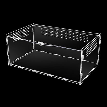 Micro Habitat Terrarium Enclosure, Jumping Spider Enclosure with Locking Latch for Small Tree Dwelling Reptiles,Tarantula, Amphibians, Spiders,Invertebrates (6x8x14 inxh)