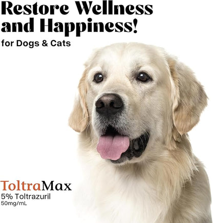 Toltrazuril 5.0% for Horses, Dogs, Cats, 120mL/4 Ounce, for Non-Food Chain Animals