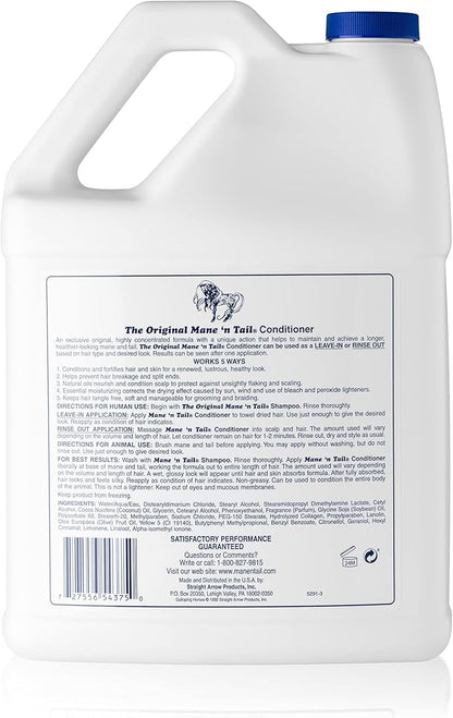 Mane 'n Tail Conditioner Gallon, for Soft Silky Hair. For Horses and Humans! (128 Fl Oz)
