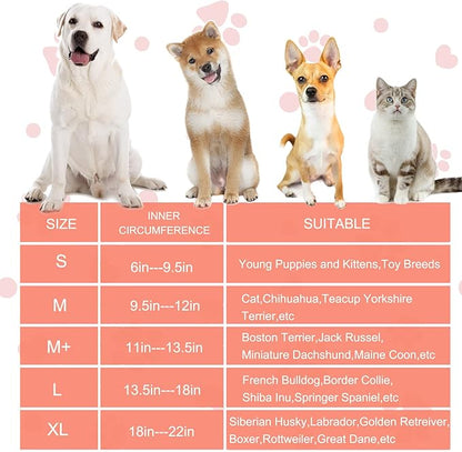Inflatable Dog Cone Collar with Enhanced Anti-Licking, Soft Neck Donut for Dogs Cats, Recovery Pet Cone Collar After Surgery for Large Medium Small Dogs… (Donut Pink, Small)