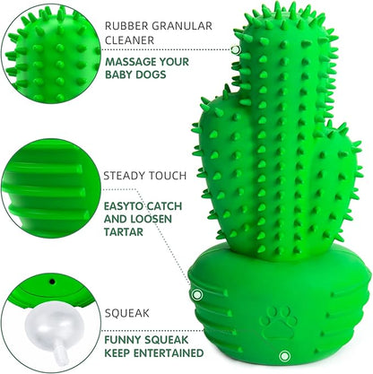 Dog Dental Chew Toy with Toothbrush Bristles – Squeaky Stick for Aggressive Chewers