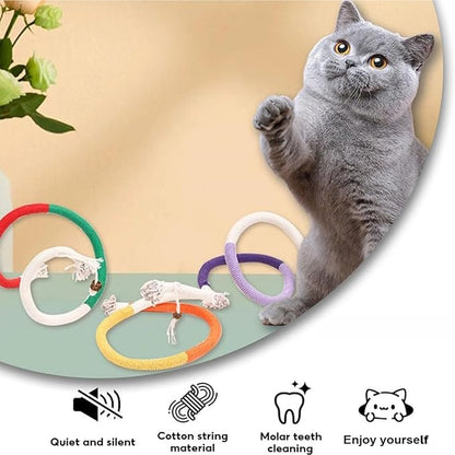 Celery Pets Cat Chew Rope,Catnip-Infused Organic Cotton Chew Rope Toys for Cats, Soft & Safe Dental Chew Toys for Indoor Cats, Self-Play and Teeth Cleaning (6PCS)