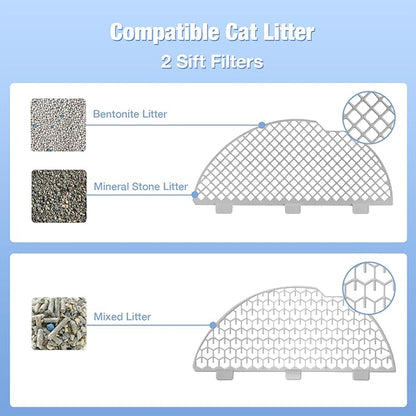 CATLINK Self Cleaning Automatic Litter Box for Cats - Hands-Free Cleanup with App Control, Double Odor Removal - Extra Large Size for 3.3~22lbs Cats - Smart Robot Cat Litter Box (Upgrade)