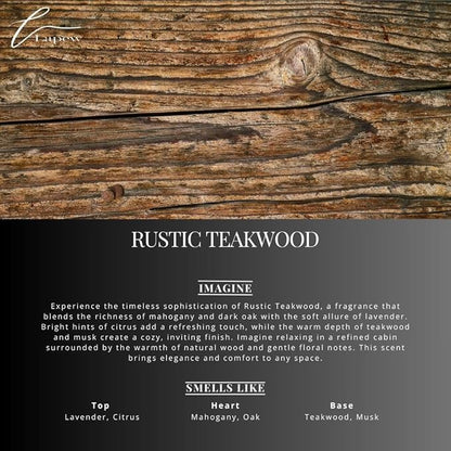 Rustic Teakwood Carpet Freshener Powder Refill 36 oz | Powerful Odor Eliminator for Home | Upholstery Deodorizer | Carpet Deodorizer | Pet Urine | Cat Litter Box | Mahogany Teakwood Fragrance