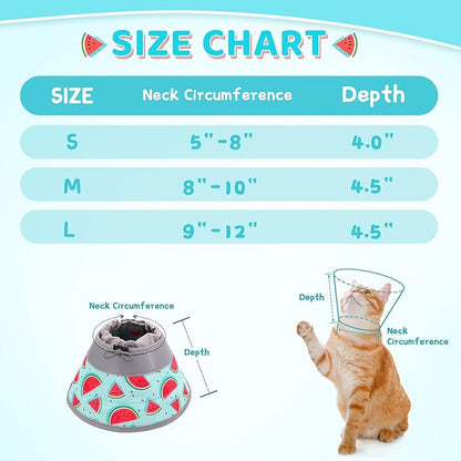 Cat Cone Collar Soft to Stop Licking, Adjustable, Foldable Lightweight Kitten Cones After Surgery Recovery for Cats & Kittens, Cat Cone Alternative (Blue, S)