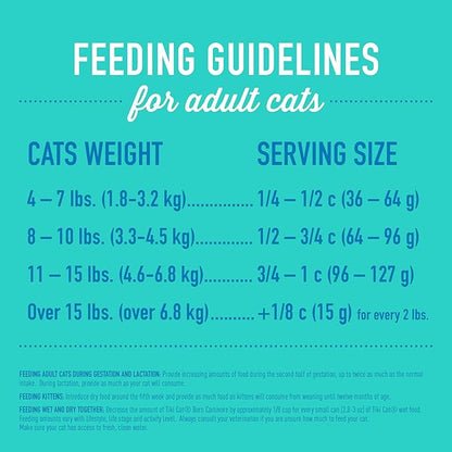 Tiki Cat Born Carnivore High Protein Dry Cat Food, Herring & Salmon Meal, 2.8 lbs. Bag
