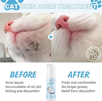 Cat Chin Acne Care Kit - Gently Removes Cat Chin Blackheads, Equipped with Cleansing Brush, Cruelty-Free, Nurtures Cat's Chin Softness and Freshness, 1.01 fl. oz