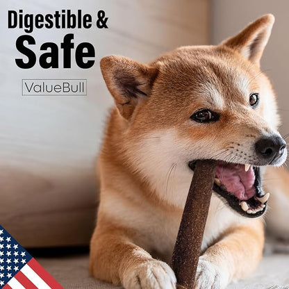 ValueBull USA Collagen Sticks for Dogs, 6 Inch Medium Chews, Natural Long-Lasting Dog Treats, 50 Count - Promotes Joint, Skin & Coat Health with Glucosamine and Chondroitin