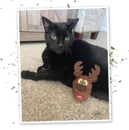 Meowijuana | Furry and Bright Bundle | Get Blitzed Reindeer and Winter Lift | Promotes Play and Cat Health | Includes Organic Catnip | Feline and Cat Lover Approved