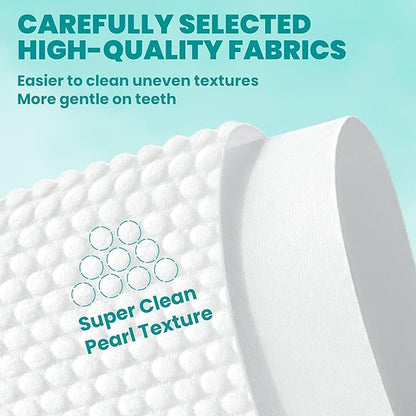 Dental Care Finger Wipes 60 Counts,Teeth Cleaning Finger Wipes for Dogs & Cats,Reduces Plaque & Freshens Breath, Small Animal Stain Removers, Mint Scent