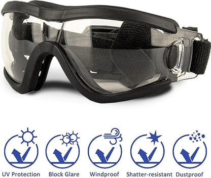 Small Dog Sunglasses with Adjustable Strap UV Protection, Winproof Puppy Sunglasses, Suitable for Dogs Eyes Protection，Soft Dog Goggles