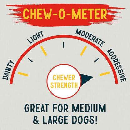 Canine Chews 8-9" XL Extra Large Rawhide Bone for Large Dogs Aggressive Chewers Savory Flavored 10 Pack (Chicken Flavor)