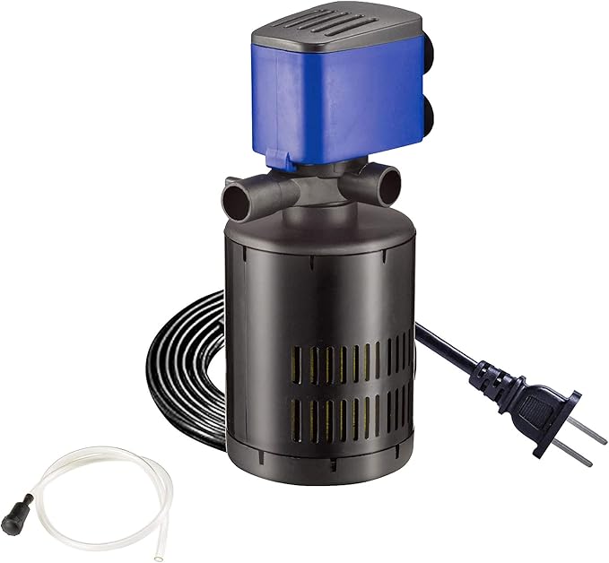 Water Pump 210 GPH 3-in-1 Submersible Internal Filter Aquarium Powerhead Water Pump Ultra Quiet for Aquarium,Fish Tank