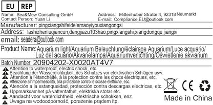 Led Aquarium Light for Plants-Full Spectrum Fish Tank Light with Timer Auto On/Off, 12-18 Inch, Adjustable Brightness, White Blue Red Green Pink LEDs with Extendable Brackets for Freshwater