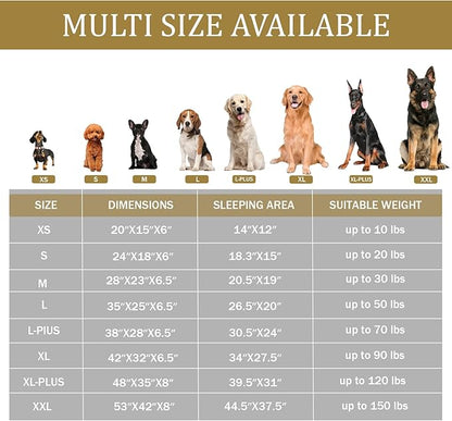Bedfolks Orthopedic Dog Bed, Waterproof Dog Sofa Bed for Small Dogs & Cats, Egg Foam Pet Couch Bed with Removable Washable Cover and Nonslip Bottom, Navy Blue