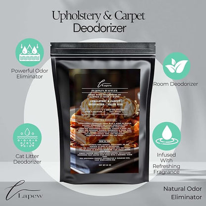 Carpet Freshener Powder Refill 36 oz | Powerful Odor Eliminator for Home | Upholstery Deodorizer | Carpet Deodorizer | Pet Urine | Cat Litter Box | (36 Oz, Pumpkin Waffles)